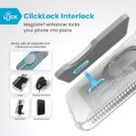 Coque iPhone 16 Pro Max Presidio Perfect-Clear Grip ClickLock et MagSafe transparent argent Speck – Image 2