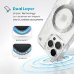 Coque iPhone 16 Pro Max Presidio Perfect-Clear Grip ClickLock et MagSafe transparent argent Speck – Image 4