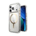 Coque iPhone 17 Pro Presidio Lux MagSafe transparente paillette et or metallique  Speck