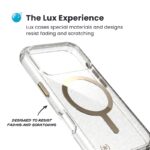 Coque iPhone 17 Pro Presidio Lux MagSafe transparente paillette et or metallique  Speck – Image 3